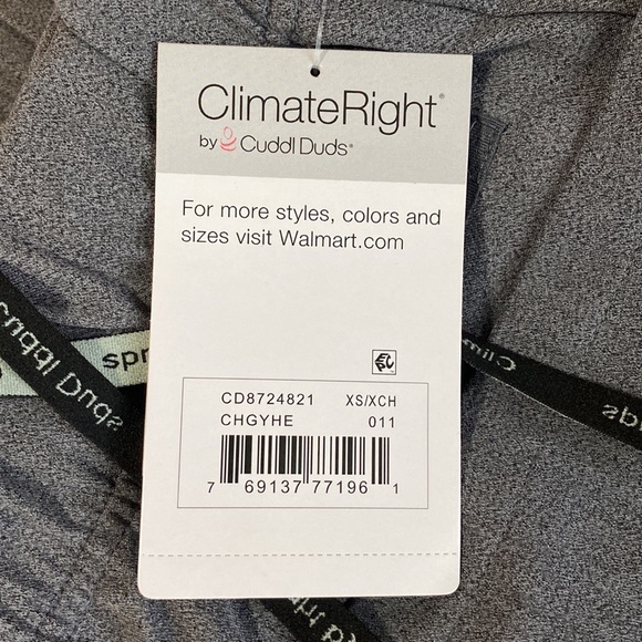 NWT XS ClimateRight by Cuddl Duds 5-Pocket Scrub Joggers - Picture 4 of 5